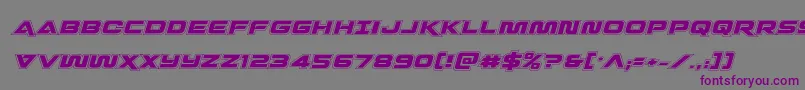 Шрифт Quarkstormacadital – фиолетовые шрифты на сером фоне
