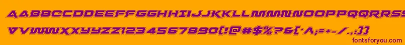 Quarkstormacadital Font – Purple Fonts on Orange Background