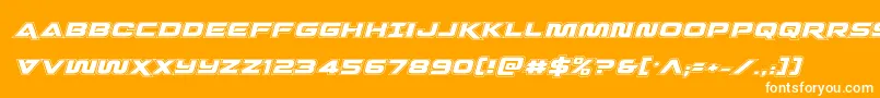 Quarkstormacadital Font – White Fonts on Orange Background