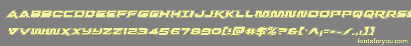 Quarkstormacadital Font – Yellow Fonts on Gray Background