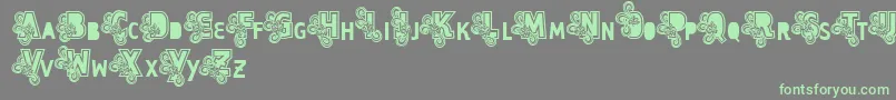 Vtkscapsloco Font – Green Fonts on Gray Background