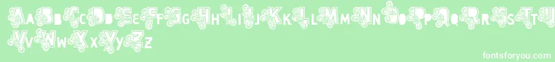Vtkscapsloco Font – White Fonts on Green Background