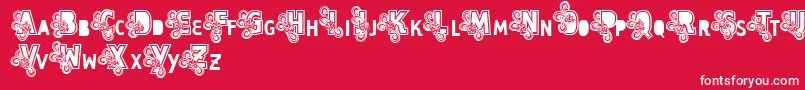 Vtkscapsloco Font – White Fonts on Red Background