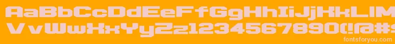 フォントD3egoistism – オレンジの背景にピンクのフォント