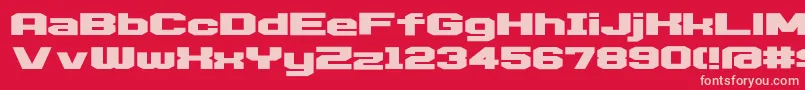 D3egoistism-fontti – vaaleanpunaiset fontit punaisella taustalla