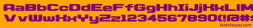 D3egoistism Font – Purple Fonts on Orange Background