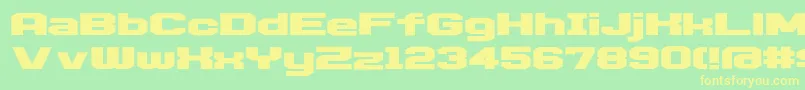 D3egoistism Font – Yellow Fonts on Green Background