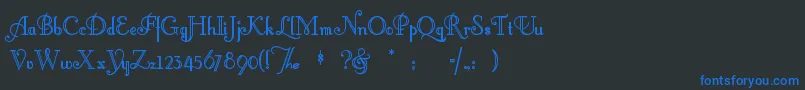 Littlelo Font – Blue Fonts on Black Background