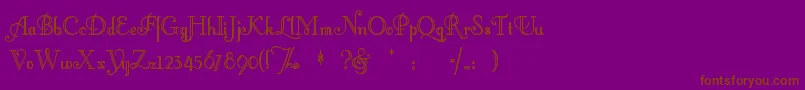 Littlelo Font – Brown Fonts on Purple Background