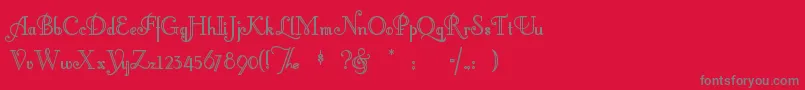 Police Littlelo – polices grises sur fond rouge