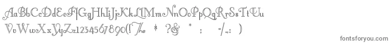 フォントLittlelo – 白い背景に灰色の文字