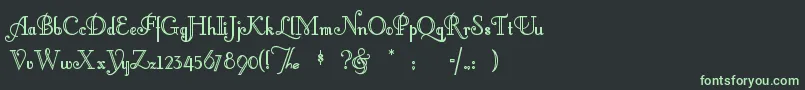 Littlelo Font – Green Fonts on Black Background