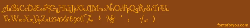 Littlelo Font – Orange Fonts on Brown Background