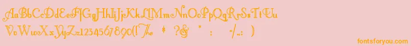 Littlelo Font – Orange Fonts on Pink Background