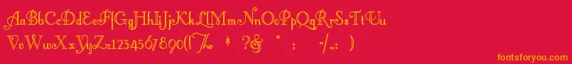 Littlelo Font – Orange Fonts on Red Background