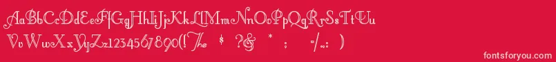 Littlelo Font – Pink Fonts on Red Background