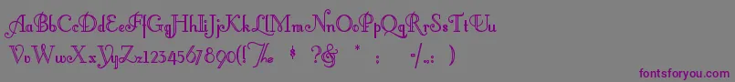 Littlelo Font – Purple Fonts on Gray Background