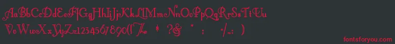 Littlelo Font – Red Fonts on Black Background