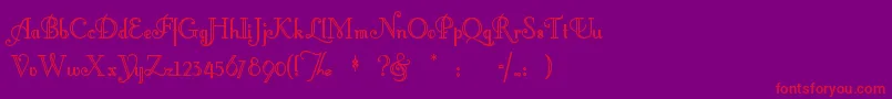 Littlelo Font – Red Fonts on Purple Background