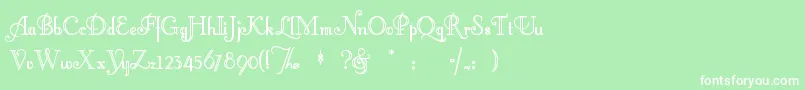 Littlelo Font – White Fonts on Green Background