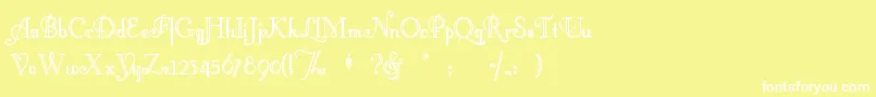 Littlelo Font – White Fonts on Yellow Background