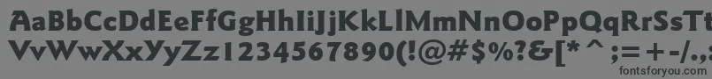 Шрифт GoudySansBlackBt – чёрные шрифты на сером фоне