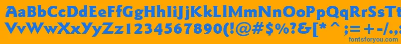 GoudySansBlackBt Font – Blue Fonts on Orange Background