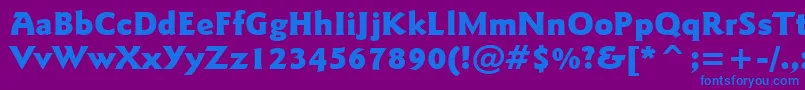 GoudySansBlackBt Font – Blue Fonts on Purple Background