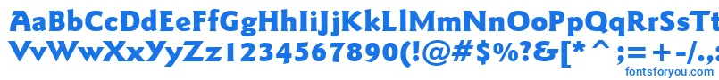 Czcionka GoudySansBlackBt – niebieskie czcionki