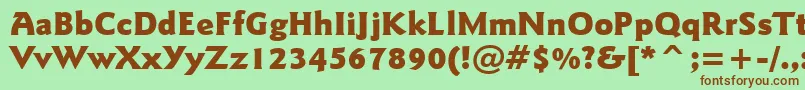 GoudySansBlackBt Font – Brown Fonts on Green Background