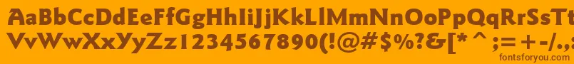 GoudySansBlackBt Font – Brown Fonts on Orange Background