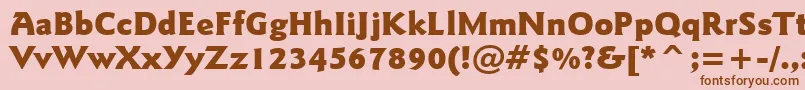 GoudySansBlackBt Font – Brown Fonts on Pink Background