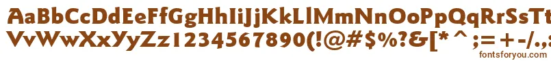 GoudySansBlackBt-fontti – ruskeat fontit valkoisella taustalla