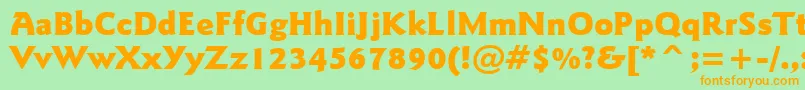 GoudySansBlackBt Font – Orange Fonts on Green Background