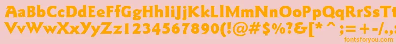 GoudySansBlackBt Font – Orange Fonts on Pink Background