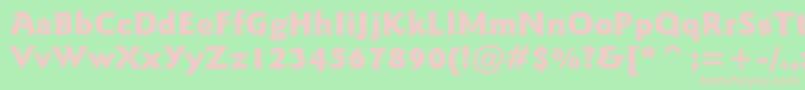 GoudySansBlackBt Font – Pink Fonts on Green Background