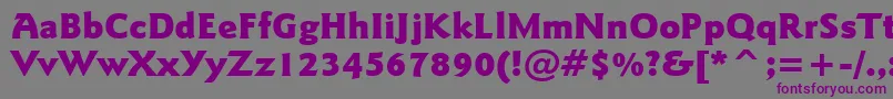 GoudySansBlackBt-Schriftart – Violette Schriften auf grauem Hintergrund