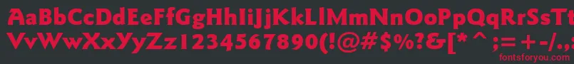 GoudySansBlackBt Font – Red Fonts on Black Background