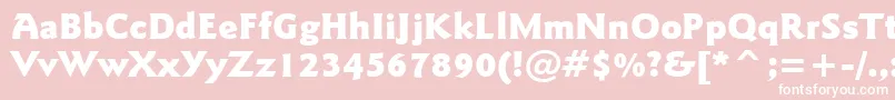 GoudySansBlackBt Font – White Fonts on Pink Background