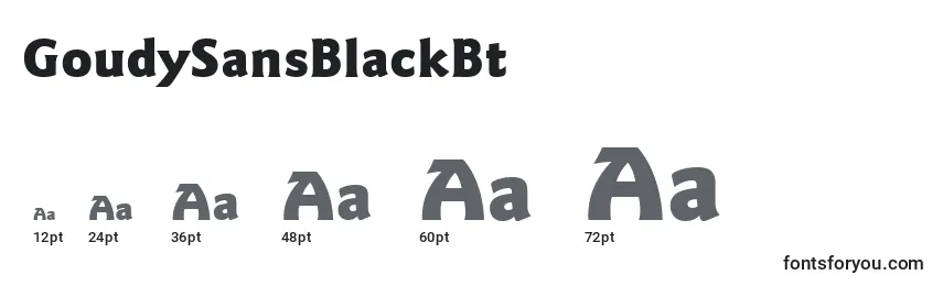 GoudySansBlackBt Font Sizes