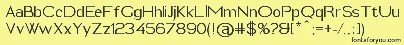 ImeldaMedium Font – Black Fonts on Yellow Background