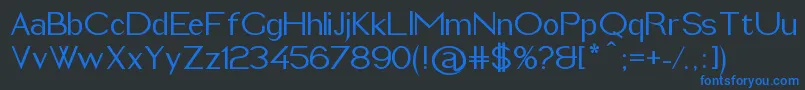 ImeldaMedium Font – Blue Fonts on Black Background