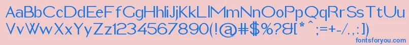 ImeldaMedium Font – Blue Fonts on Pink Background