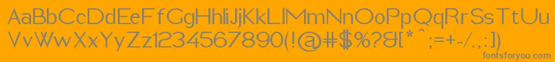 ImeldaMedium Font – Gray Fonts on Orange Background