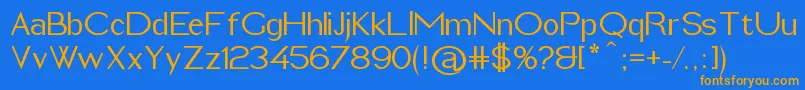 ImeldaMedium Font – Orange Fonts on Blue Background