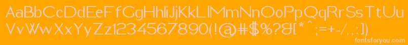 ImeldaMedium Font – Pink Fonts on Orange Background