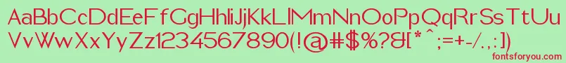 ImeldaMedium Font – Red Fonts on Green Background