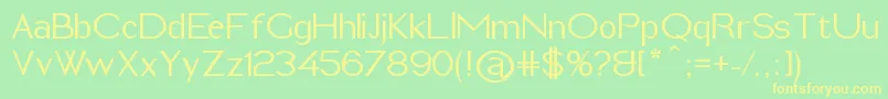 ImeldaMedium Font – Yellow Fonts on Green Background