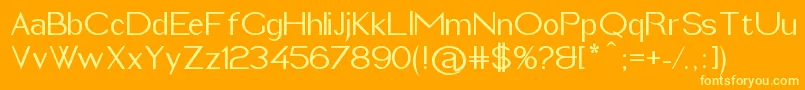 ImeldaMedium Font – Yellow Fonts on Orange Background