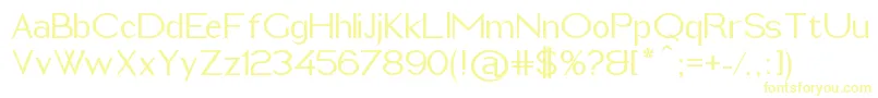 Czcionka ImeldaMedium – żółte czcionki